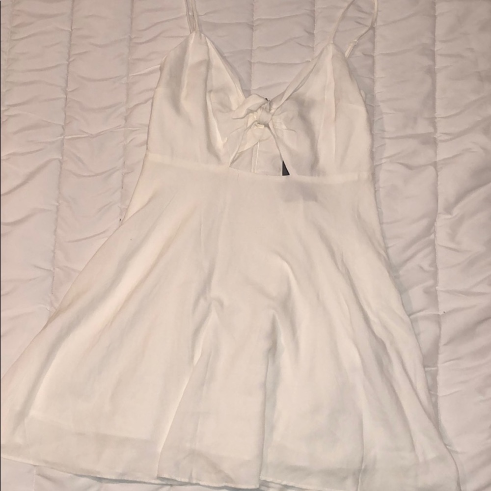 White skater dress